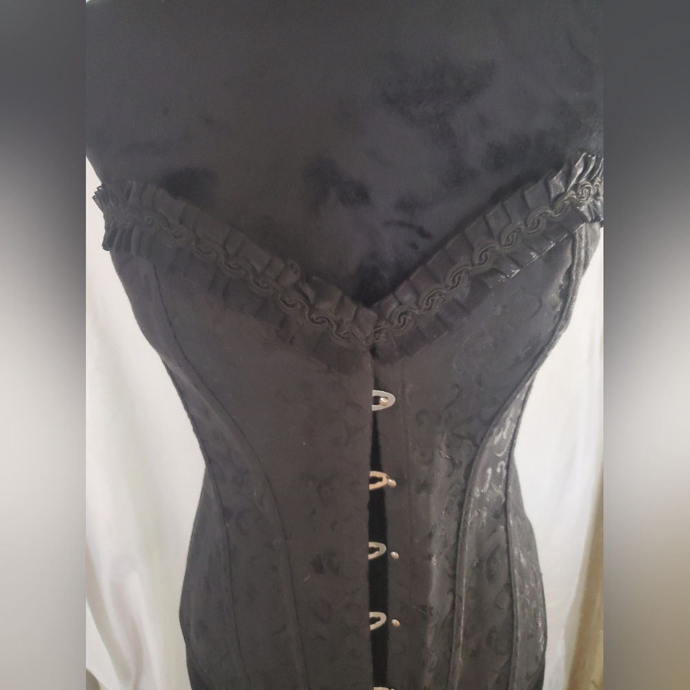 Stylish Black Lace-Up Corset